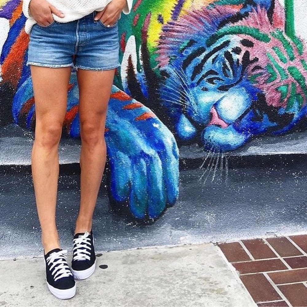 Black KEDS Triple Kick Platform Sneakers